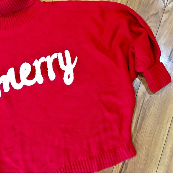 Sweater red merry Christmas holiday winter bloggers favorites snow seaso… - Picture 2 of 8